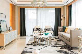 170平美式风格客厅地毯图
