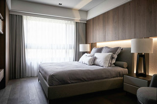 豪华套房自然森系简中式卧室装饰图