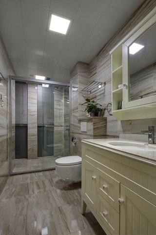 美式风格三居室干湿分离卫生间装修