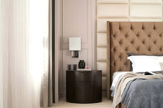 新中式风格卧室床头软包图片