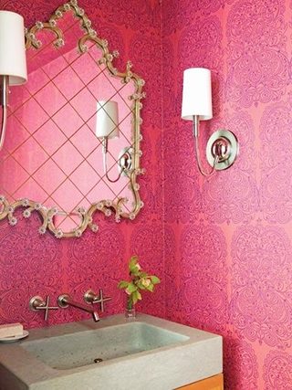 粉色系卫生间欣赏图