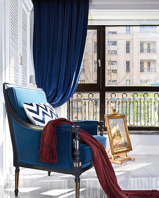 新古典风格复式装修休闲沙发图片