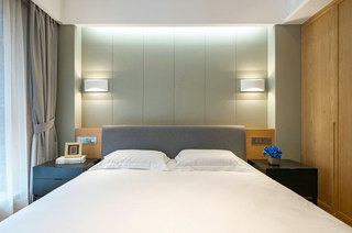 140平新中式风格公寓卧室床头图片