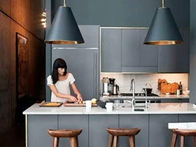 10个灰色厨房装修效果图 经典厨房流行色