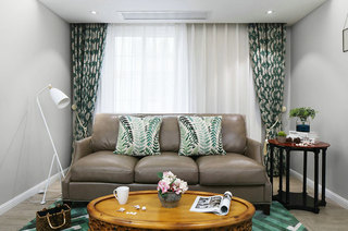 精致古典美式客厅窗帘设计