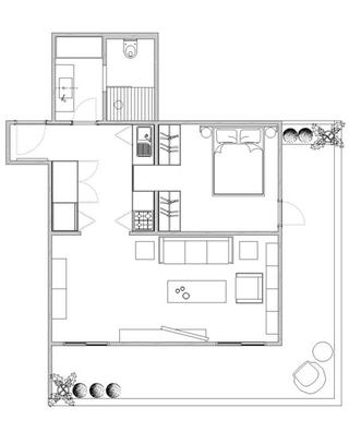 41平小户型公寓平面设计图