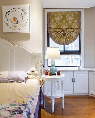130平美式四居室卧室罗马帘设计