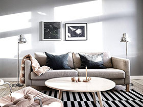 北欧风格一居室装修效果图 素雅灰色空间