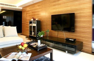 木质电视背景墙效果图