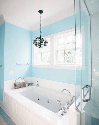 蓝色系浴室设计构造图