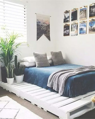 卧室床架设计床板图