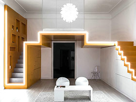 小户型一居室loft装修 用色彩打破单调氛围