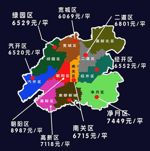 长春市区域划分图图片