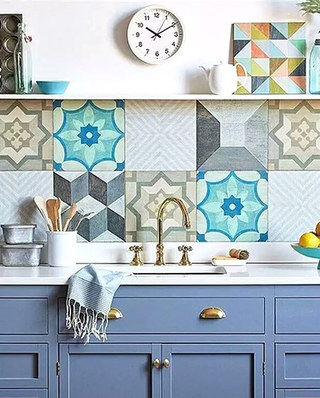 美式风格厨房装修瓷砖贴图