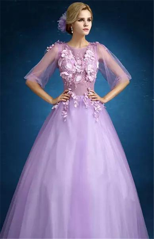紫色婚纱礼服_婚纱礼服