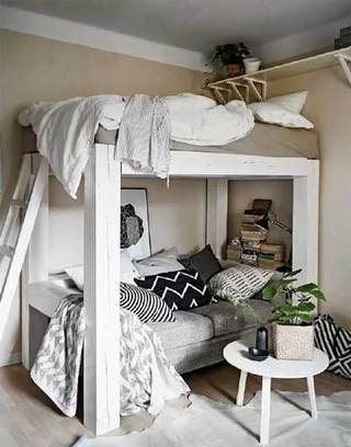 卧室高架床设计欣赏图