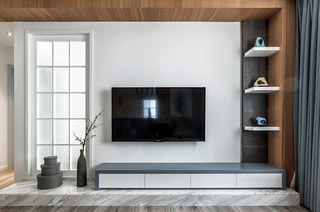 140平简约风格三居电视背景墙设计