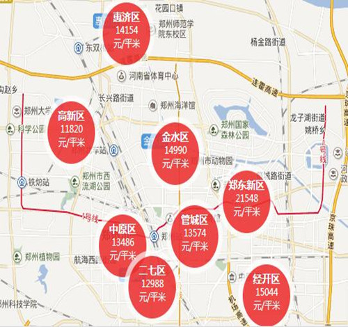 2017鄭州金水區房價走勢圖鄭州二手房購買的步驟講解