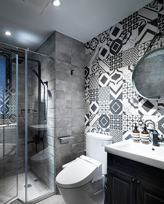 北欧风格婚房装修浴室瓷砖效果图