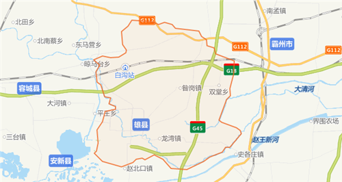雄县县城地图图片