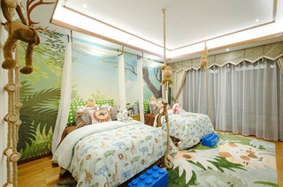 300平东南亚风格别墅双人儿童房