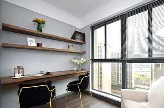 130平欧式风格公寓书房装修设计
