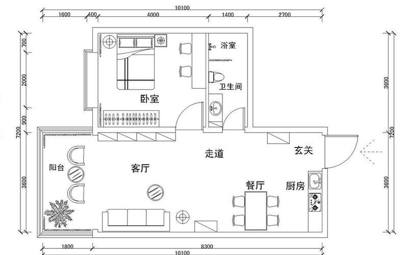 單身公寓戶型改造圖,戶型改造設計,戶型改造案例-齊家網