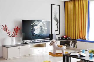 现代风格四居室电视柜摆放图