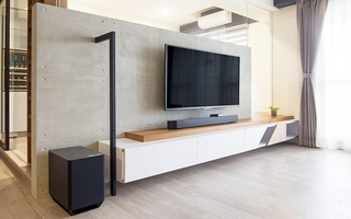 70平两居室北欧风格装修效果图电视背景墙效果图