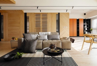 100平原木色两居室装修图片布艺沙发图片