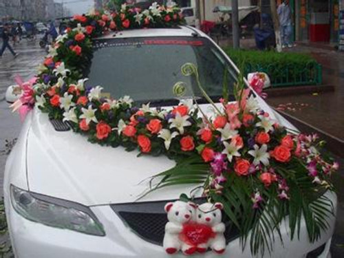 婚車扎花步驟圖二 婚車扎花的類型