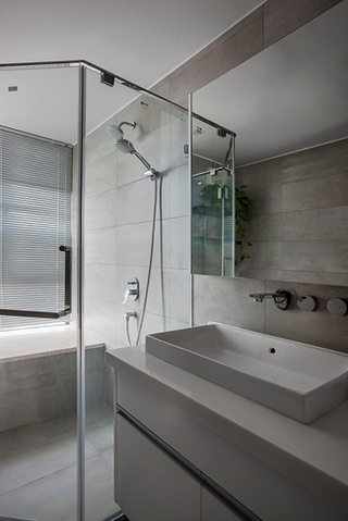 110平简约风格两居室装修效果图淋浴房图片