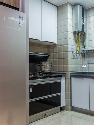 单身公寓现代简约风格装修厨房效果图