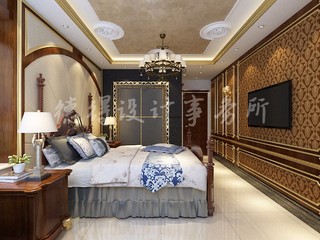 美式古典风格卧室装修效果图