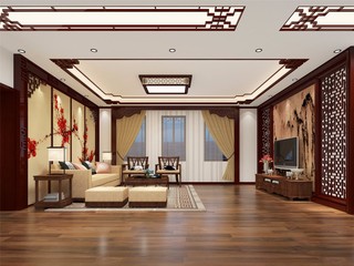 中式风格客厅装修设计效果图