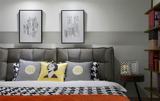 90平摩洛哥时尚loft公寓装饰画图片