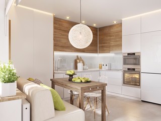 小户型北欧公寓厨房装修效果图