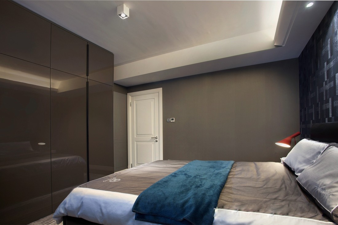 灰色调现代简约三居卧室装修效果图