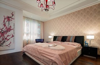新中式风格三居卧室装修设计图
