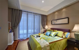 新中式风格三居卧室装修搭配图