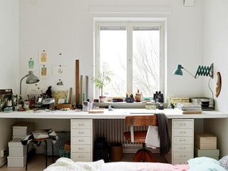 小户型北欧风格公寓书桌装修效果图