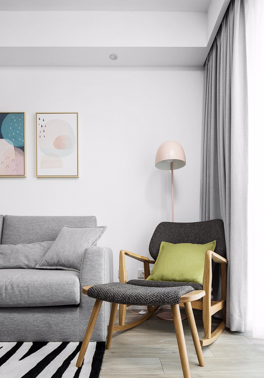 简约北欧二居室装修沙发椅设计图