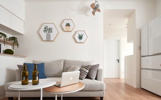 小户型北欧两居室沙发背景墙装修效果图