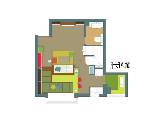 北京丽舍公寓 105㎡新中式混搭复式房 瑞丽家居刊登实景案例