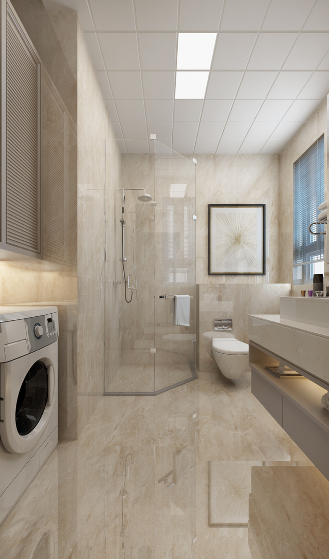 现代简约风格三居卫生间装修效果图 浴室柜 现代简约风格三居卫生间