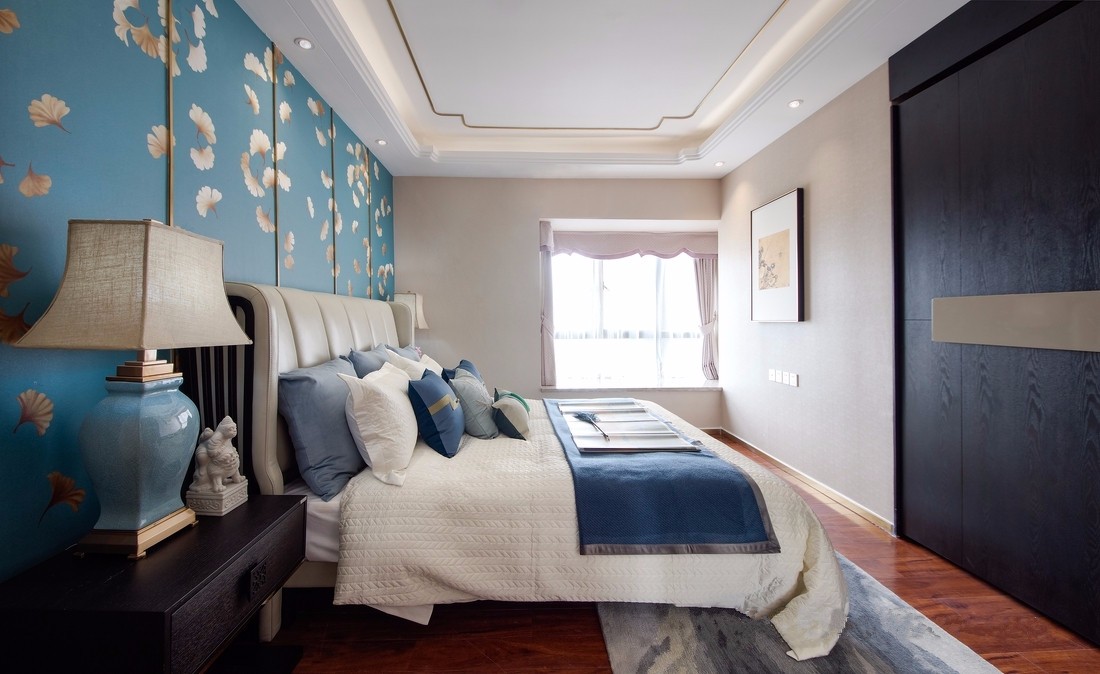 新中式风格三居卧室装修效果图