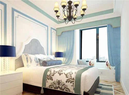 【广州阿马丁装饰公司】卧室飘窗窗帘装修效果图 为卧室增加一道靓丽风景