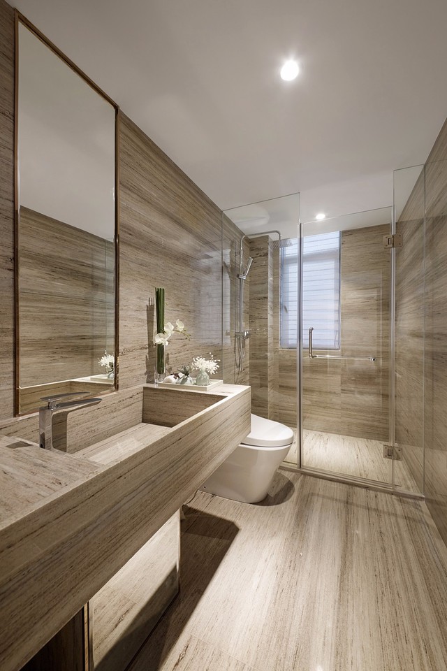 120平现代风三居卫生间装修效果图