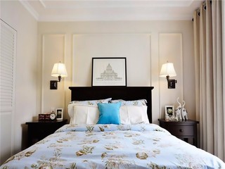 美式风格两居床头背景墙装修效果图