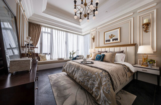 大户型古典美式混搭卧室装修效果图